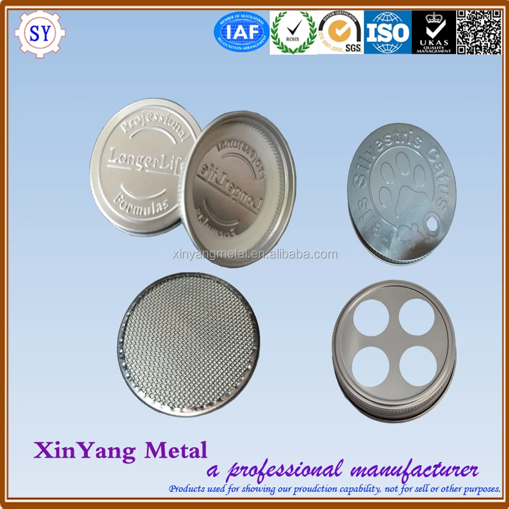 Custom Metal Jar Lids Printed For Mason Ball Transformer Jars In