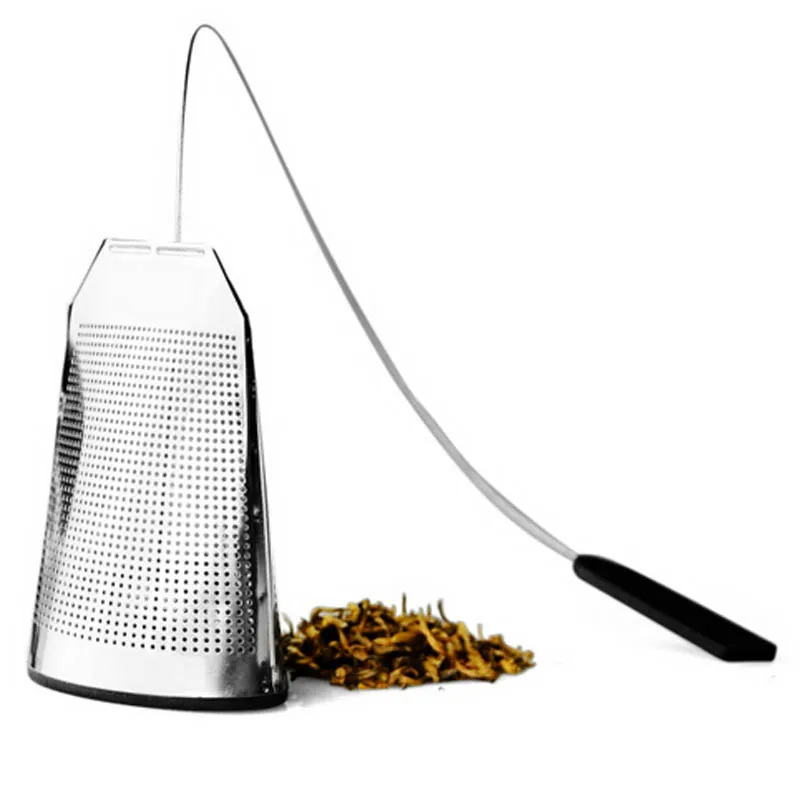Black Reusable Tea Bag Stainless Steel Wire Mesh Tea Infuser Strainer