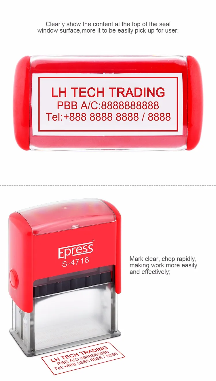 Rubber Stamp Printer 47x18 Self Inking Stamp With Ink Pad Buy Stamp