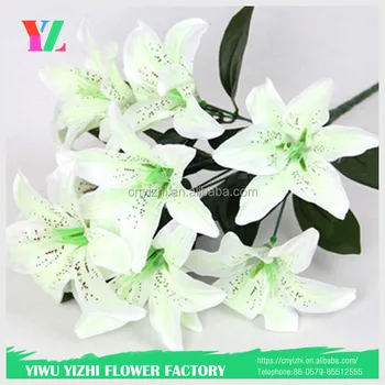 Simulation White Color Lily 10 Flowers Perfume Wedding Simulation White Color Lily 10 Flowers Perfume Wedding Party Decoration Fake
