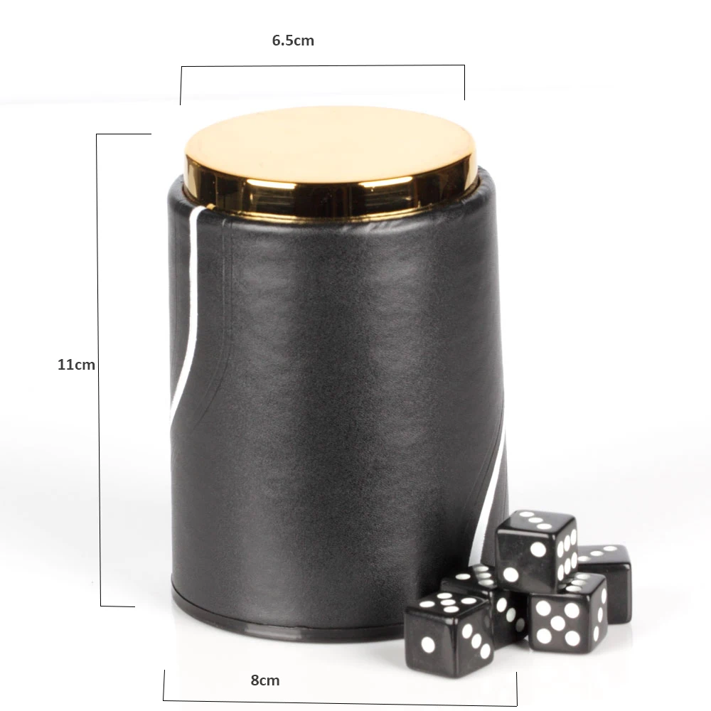 Fashion Electroplate Lid Pu Leather Dice Cups Buy Leather Dice Cups