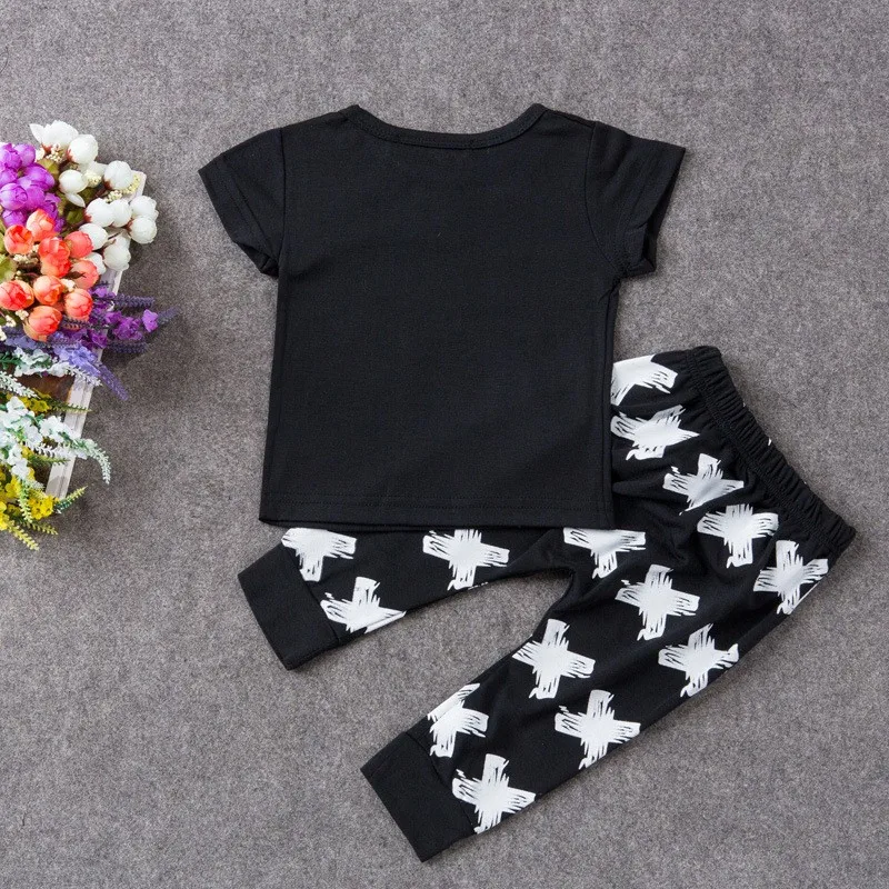 Online Store Newborn Baby Wear Boy T Shirt+Pants Summer Clothing Sets