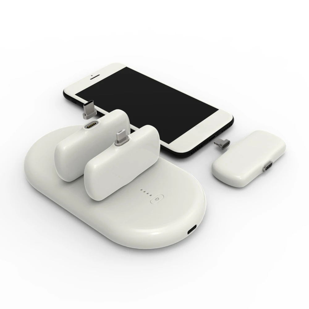 3 in 1 Connecter Magnetic Wireless Power Bank Finger Charger for All Brand Phones