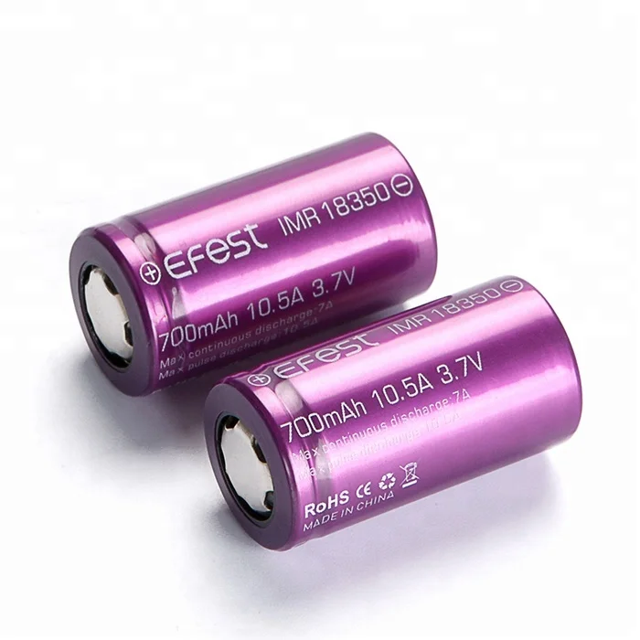 Factory direct selling torch light rechargeable battery Lithium ion Battery 18350 3.7v