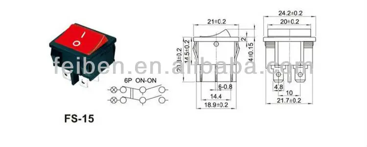 On-Off-On Round Rocker Switch