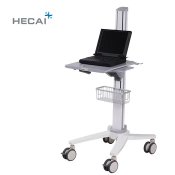 Hospital Mobile Computer Workstation Cart Trolley With Wheels