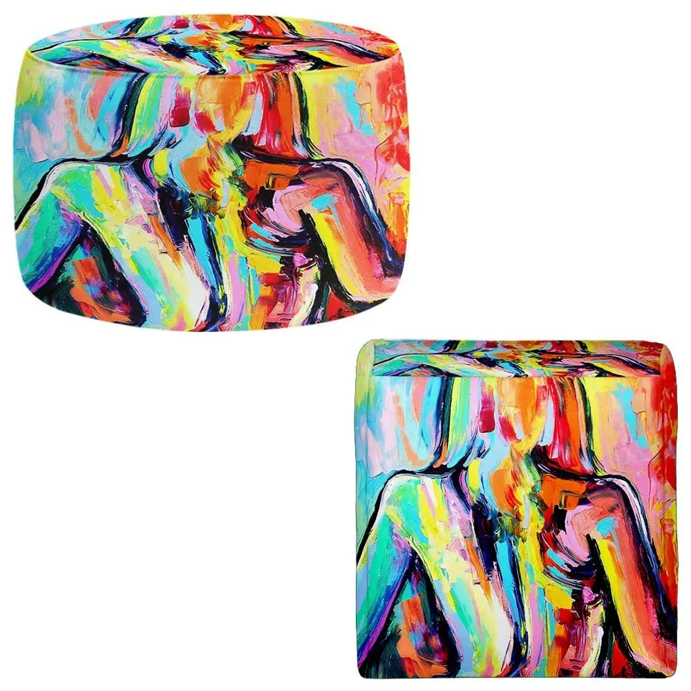 Foot Stools Poufs Chairs Round or Square from DiaNoche Designs by Aja-Ann - Exhibition