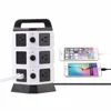 Guangdong Multi Vertical Socket Desktop Tower Plug Socket with 2 USB Port 2m Cord