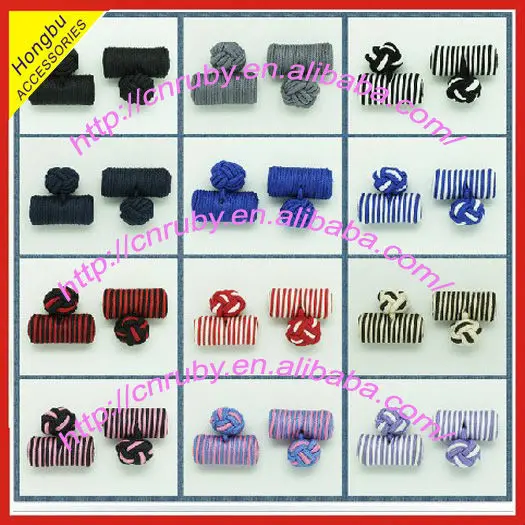 Fabric Knot Barrel Silk Knitted Cufflinks Buy Fabric Knot Barrel Silk