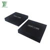 2018 Wholesale black chocolate box white logo parallel lattace packaging box