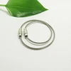 Custom Cable Screw Lock Ring Wire Key Chain Stainless Steel Keychain