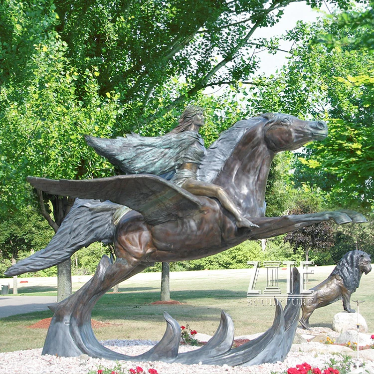 Statue d/élevage Pegasus de 11 pouces fantaisie magique Cheval volant grec