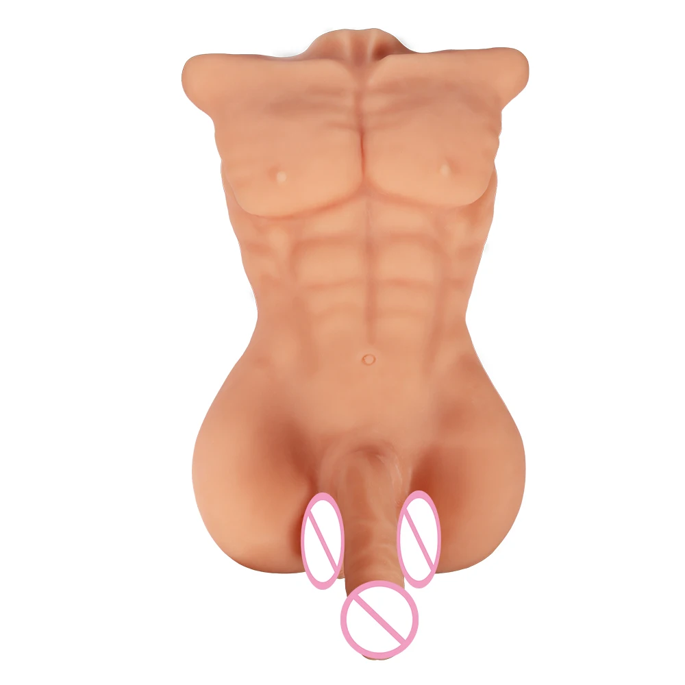 XISE XS-MA30008 Daniel Meio Corpo Boneca Do Sexo masculino com pênis grande flexíveis para gay ou mulheres masturbação