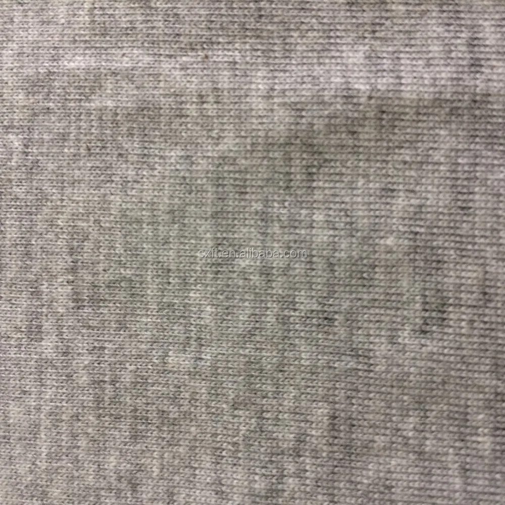 180gsm 100% combed cotton heather grey Single Jersey or Jersey fabric ...