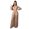 2019 New Luxury Model Women Pants Sexy Ladies Long Gown Evening Suit