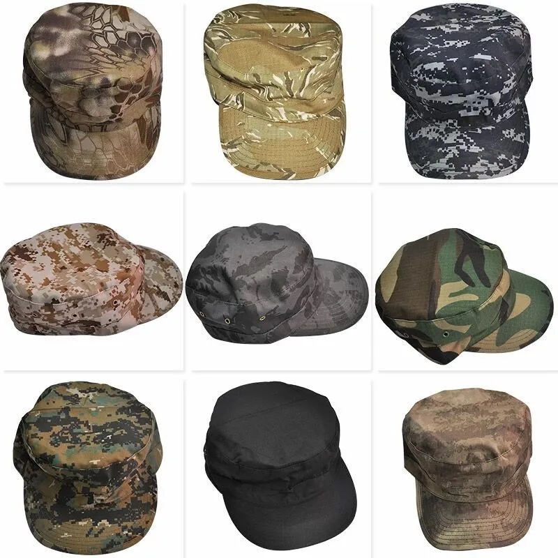 Plain Military Style Cap Army 100% Cotton Distress Washed Military Cap ...