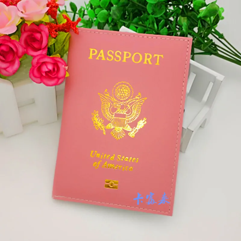 Soft Pu Leather Gold Stamp Passport Cover Buy Passport Holder,Soft Pu