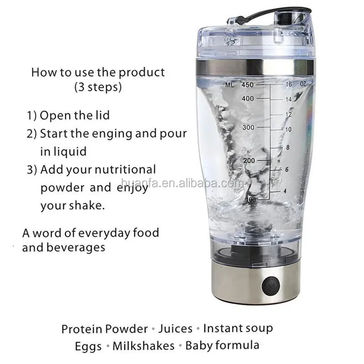 Portable Hand Mixer Bottle 100 Leakproof Plastic Protein Shaker