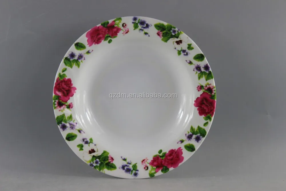 10 Inch Melamine Soup Plate Plastic Deep Dish Round Shape