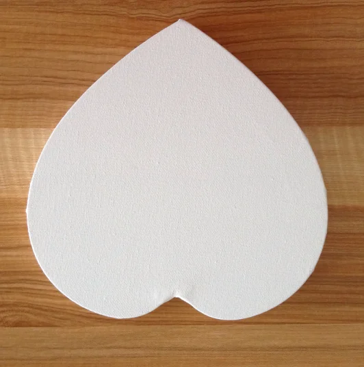 Heart Canvas Frame Blank Stretched Canvas Painting 100 Cotton For Art