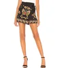 Summer Embroidery Skirts Mature Woman Elegant Bandage A-line Skirt Womens Clothing High Waist Mini Skirt