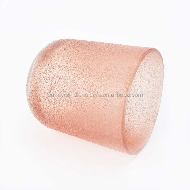 Round customized matte candle container glass candle holder home decoration