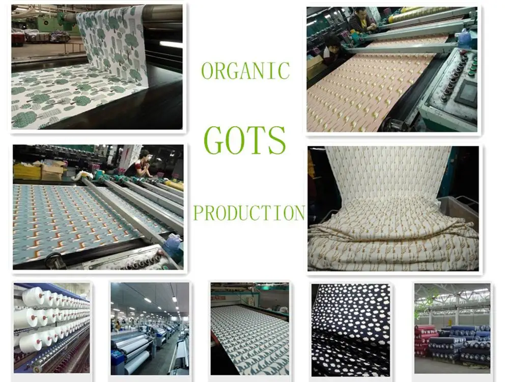 GOTS certificate 32S organic cotton jacquard knit fabric accept OEM service