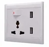 Best design hot sale double USB socket with switch usb socket plug