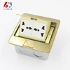 250V 3 Pin 6 Holes Metal Dust proof Universal Pop Up Floor Socket