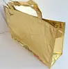 in Wenzhou supplier High Quality Gold Metallic Non Woven Bag Shopping Bag