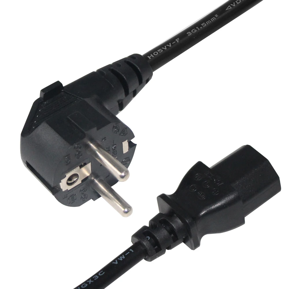 Pack of 10 AC Power Cords 7.5 3WIRE 16AWG BLK 212013-01