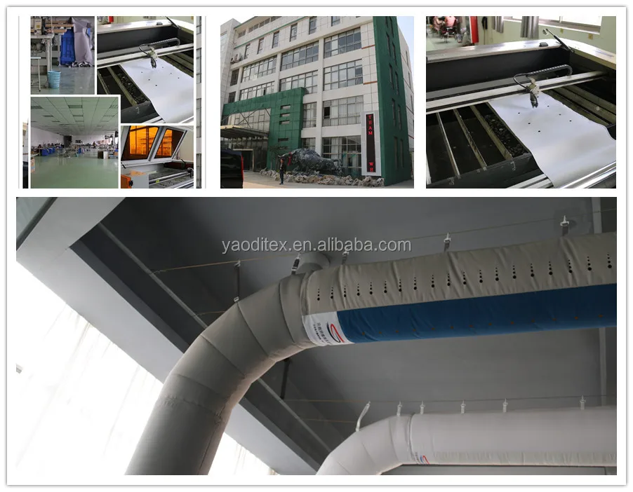 fireproof HVAC system fabric air duct