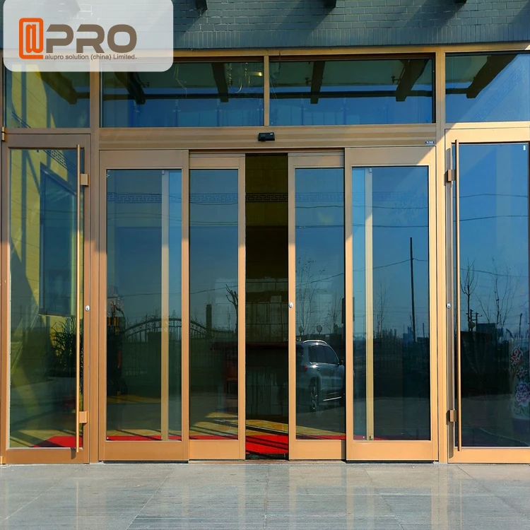 2020 Automatic Commercial Shopfront Double Swing Glass Door Revolving ...