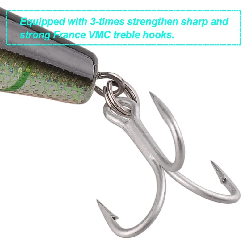Noeby Treble Hook VMC 5X-Strong Big Game Hooks Sharp Needle Tools for Big  Poppers Stickbait Rigs Fishing Accessory