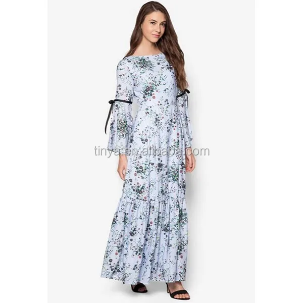 long bell sleeve maxi dress