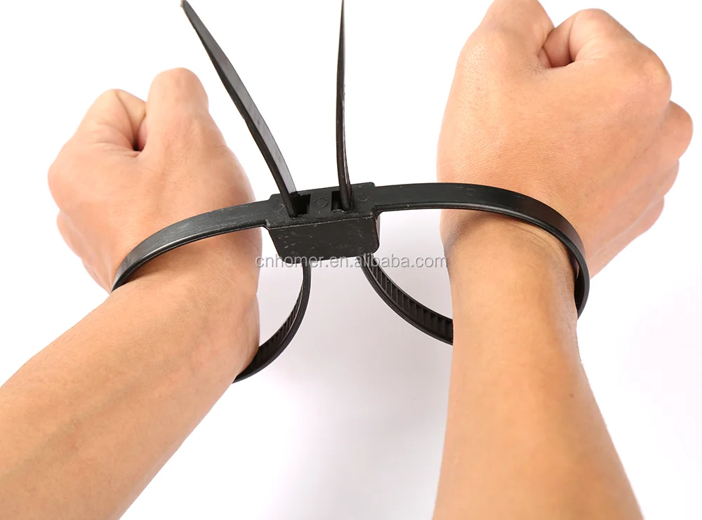 Industrial Heavy Duty Extra Strong 250lb Nylon Black Double Zip Ties Handcuffs Buy Strong Zip