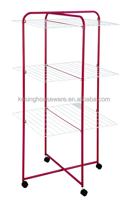 3tier Airer Folding Clothes Drying Rack With Wheels Expandable Dryer Rack Buy Expandable
