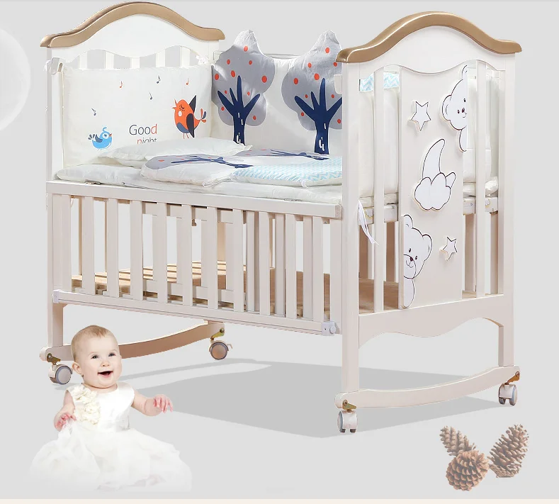 High Quality Electric Baby Automatic Swing Cribs With Music And