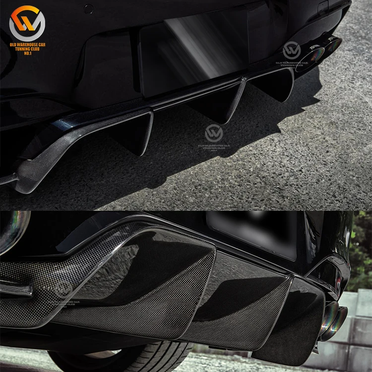 Real Carbon Fiber Rear Bumper Lip Diffuser For V Style M6 F06 F12 F13 ...