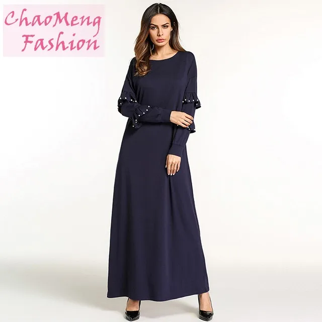 long sleeve jersey maxi dress