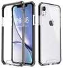 PC Crystal Clear TPU Bumper Gel Case Shockproof TPE Edge Rigid PC Hard Back Cover for iphone X XS 5.8 inch tpu pc phone case