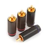 High Performance Audio RCA Plug Gold Plated Hifi Audio Jack Signal Connectors for Amplifier