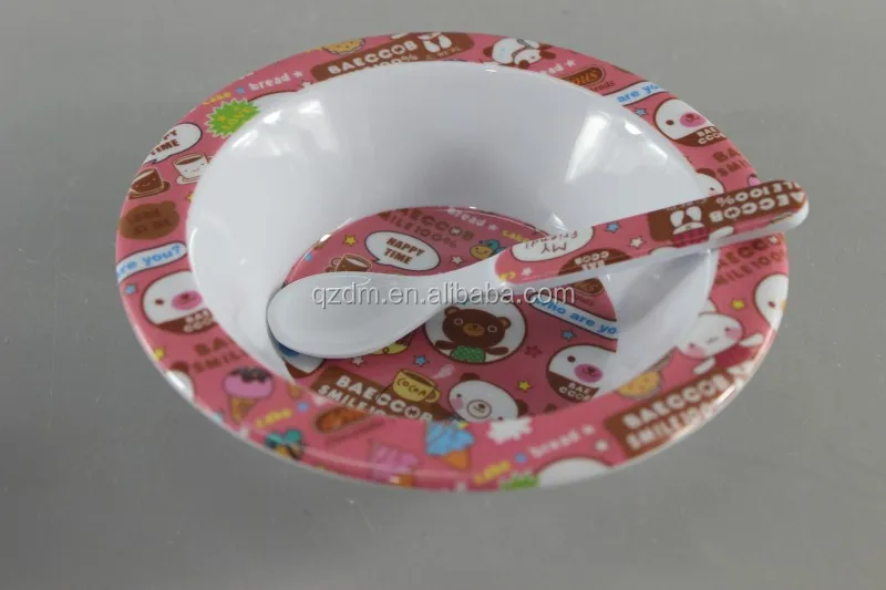 Customizable Melamine Suop Bowl And Spoon Set