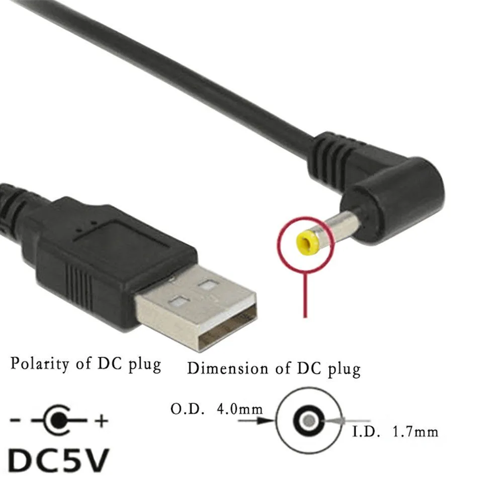 Usb To Dc 4.0x1.7mm Barrel Jack Power Cable Charger Cord For Psp 3000 ...