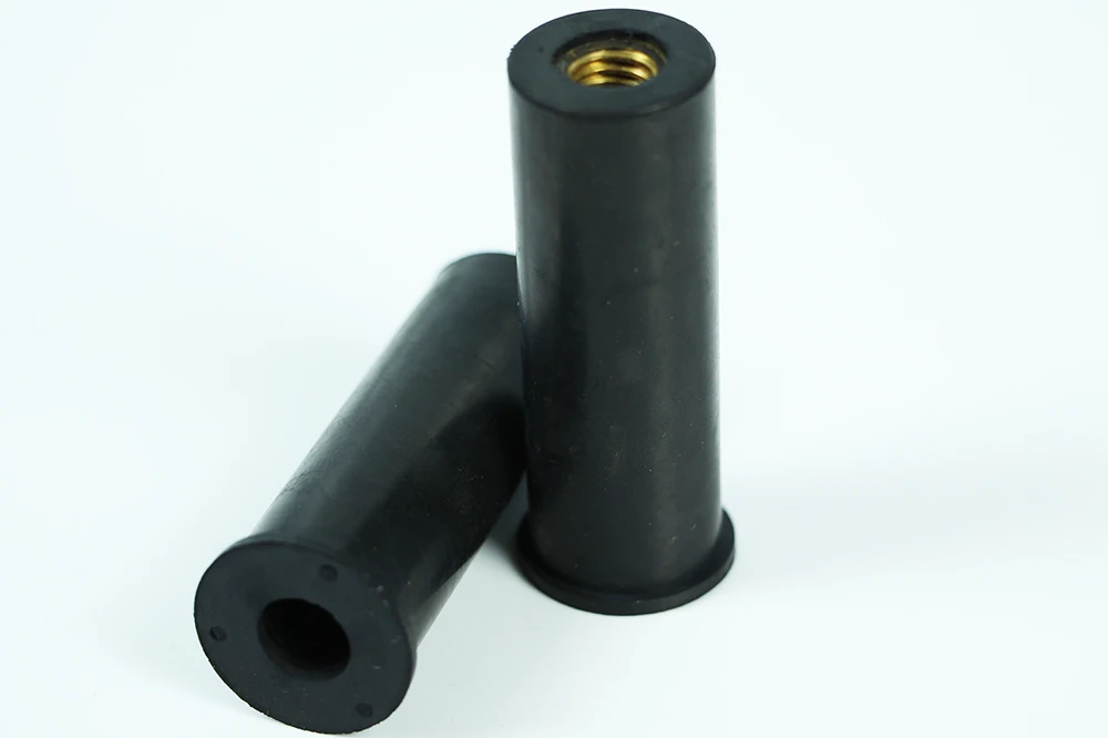M6 Expansion Brass Nut Small Size Flange Rubber Insert
