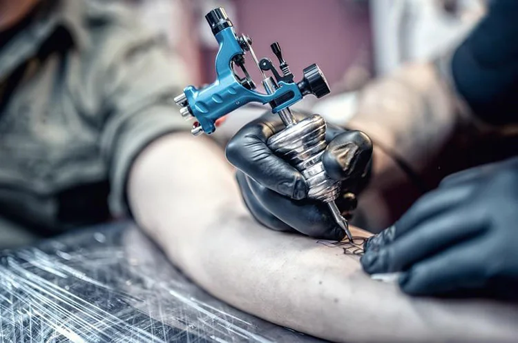 black tattoo gloves