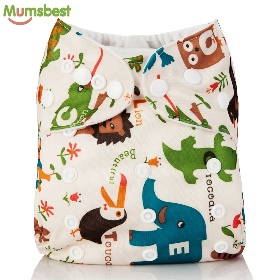Mumsbest 2016 Washable Baby Cloth Diaper Cover Waterproof Cartoon Owl Baby Diapers Reusable Cloth Nappy