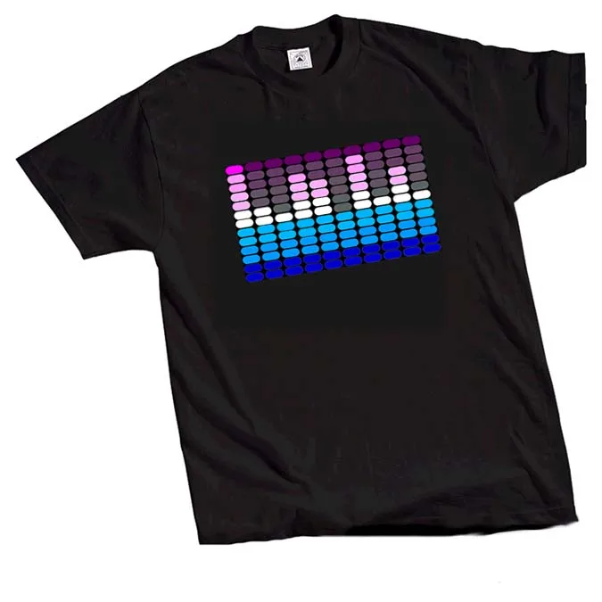 El T Shirt Wireless Custom Light Up T Shirt/sound Activated Wireless ...