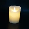 Led Flameless Candles White Smooth Surface Tealight Pillar Candle Battery Control