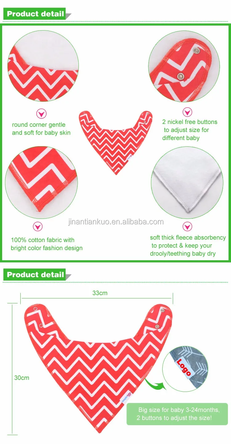 cotton baby bandana drool bibs